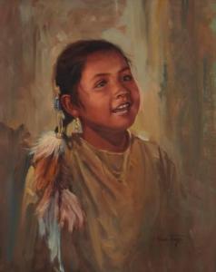 THAYER Karen,Portrait of a young Native American girl,John Moran Auctioneers US 2021-11-30