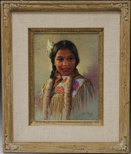 THAYER Karen,portrait of Native American girl,Slawinski US 2018-01-28