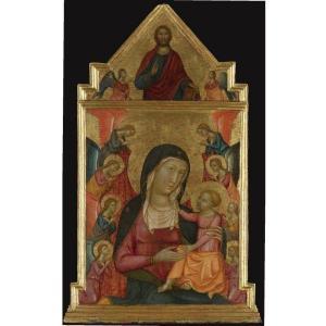 THE MASTER OF SAN TORPÉ,THE MADONNA AND CHILD WITH ANGELS; CHRIST BENEDICA,Sotheby's GB 2011-01-27