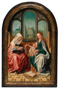 THE MASTER OF THE ANTWERP ADORATION,Virgin and Child with Saint Anne,Palais Dorotheum 2022-11-09