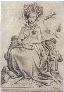 the master of the playing cards,The Queen of Flowers B,1440,Christie's GB 2006-09-20