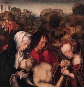 THE MASTER VIRGO INTER VIRGINES 1480-1490,The Lamentation, the Entombment taking place b,Christie's 1998-11-09