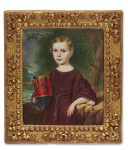 THEER Albert 1815-1902,Portrait of Anthony Alexander Clay, when a child,1840,Sotheby's GB 2021-04-28