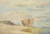 THEINPE M 1900-1900,Mediterranean fishing boats moored at the edge of,Fieldings Auctioneers Limited 2013-10-05