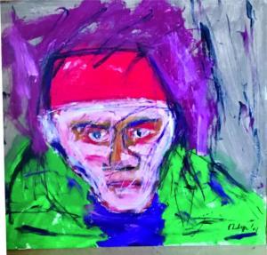 Thelin Philippe 1950,Young Man in a Red Hat,2003,Montefiore IL 2017-11-21