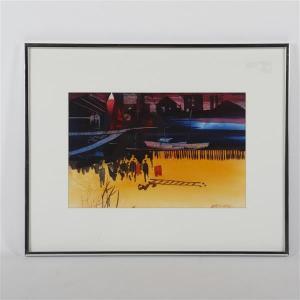 THELIN Valfred 1934-1991,industrial city scene,Ripley Auctions US 2017-11-10