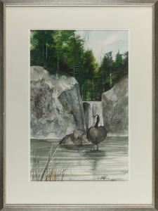 THELIN Valfred 1934-1991,Waterfalls & Waterfowl,Eldred's US 2023-08-30