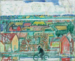 THELLEFSEN Leo 1909-1997,Three landscapes with figures and houses,Bruun Rasmussen DK 2024-04-02