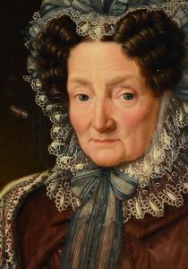 THELOTT Ernst Joseph,Portrait Painting of a An Older Woman in Outerwear,Burchard 2014-11-16