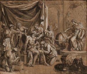 THELOTT Johann Andreas 1655-1734,Mythological judgement scene,1700,Galerie Koller CH 2012-09-17