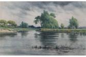 THELWALL John Augustus 1800-1900,river scene,Rogers Jones & Co GB 2015-10-09