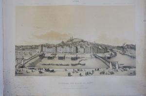 THENOT Jean Pierre 1803-1857,Panorama des quais de Saone, vue prise près,19th century,Conan-Auclair 2020-05-02