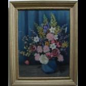 THEOBALD J 1900-1900,MIXED BOUQUET IN A BLUE VASE,Waddington's CA 2011-11-14