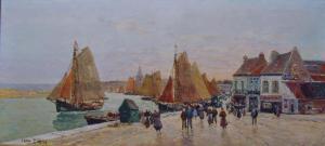 THERY Jean 1900-1900,Fischervolk im französischen Hafen,Hull DE 2009-09-26