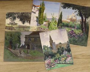 THESIGER Ernest 1879-1961,five assorted watercolours, mainly views in Italy,Gorringes GB 2022-09-05