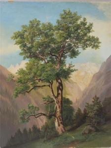 THESSEL Anton,Landschaftsstudie mit einem Baum "Bergahorn", so v,Reiner Dannenberg 2012-12-07