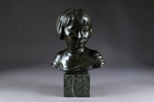 THEUNIS Pierre 1883-1950,Jeune Fille en Buste,Galerie Moderne BE 2019-12-09