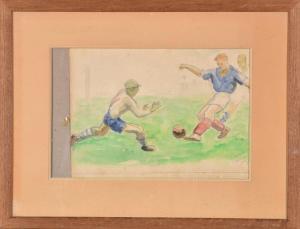 THEVENET Pierre 1870-1937,Les footballeurs,Conan-Auclair FR 2022-04-02