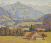 THEVOZ Gaston 1902-1948,Paysage de montagne,1932,Ader FR 2014-04-26