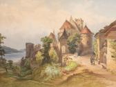 THIBEAUX Ludwig 1815-1871,Castle at a Lake,c.1850,Auctionata DE 2016-12-27