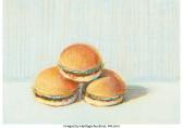 THIEBAUD Morton Wayne 1920-2021,Three Burgers,2000,Heritage US 2025-05-13