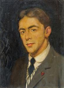 THIELE Ivan 1877-1948,Porträt eines Mannes, wohl Selbstporträt des Künst,Leo Spik DE 2021-12-09
