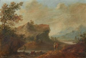 THIELE Johann Alexander 1685-1752,Bergige Landschaft mit Fluss,Lempertz DE 2023-11-18