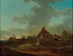THIELE Johann Fried. Alex 1747-1803,A landscape with farmhouses,Palais Dorotheum AT 2019-12-18