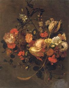 THIELENS Gaspard 1630-1691,Roses, tulips, violets, poppies and other flowers,Christie's 2007-09-05