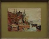 THIEME Anthony 1888-1954,Dock Scene,Clars Auction Gallery US 2008-11-08