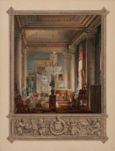 THIERRY Hilaire 1700-1800,Intérieur de la marquise d\’Osmond en train de peindre,Ader FR 2018-10-10
