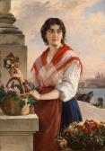 THIERSCH Ludwig 1825-1909,Venetian Flower Seller,1883,Palais Dorotheum AT 2014-09-18