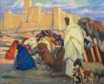 THIL Jeanne 1887-1968,Caravane devant les murs de Marrakech,Marambat-Camper FR 2024-04-03