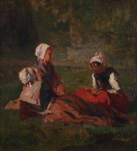 THIOLLET Alexandre,Three women resting in a landscape,Bellmans Fine Art Auctioneers 2023-10-10