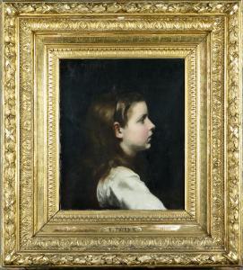 THIRION Charles Victor 1833-1878,Portrait de Fillette,1874,Galerie Moderne BE 2020-02-17