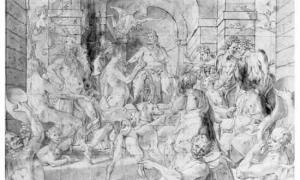 THIRY Leonard 1500-1550,brune, lavis de sépia,Piasa FR 2000-03-31