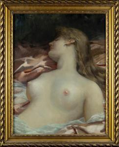 THIVET Auguste Antoine 1856-1927,Jeune femme endormie,Osenat FR 2022-06-19
