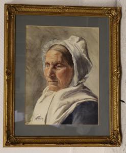 THOLEN Willem Bastiaan 1860-1931,Portret van een Zuiderzee boerin,Venduehuis NL 2016-04-13