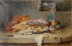 THOLER RAYMOND 1859,STILL LIFE WITH FISH,Stair Galleries US 2016-06-25