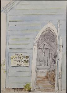 THOLLANDER Earl 1922-2001,Kamalo-St. Joseph Church,Clars Auction Gallery US 2013-11-09