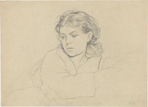 THOMA Hans 1839-1924,Cella Thoma, the wife of the artist,1875,Villa Grisebach DE 2023-11-30