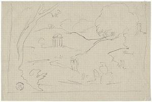 THOMA Hans 1839-1924,Landschaftsstudie mit kleinem Rundtempel,Galerie Bassenge DE 2014-11-28