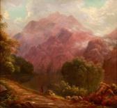 THOMA Josef 1828-1899,Alpine Landscape With Traveler,Jackson's US 2013-04-06
