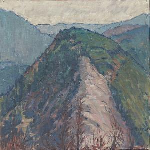 THOMAS Albert 1847-1907,Landscape with mountains,Bruun Rasmussen DK 2015-04-06
