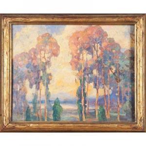 THOMAS Alice Blair 1857-1945,Untitled (woodland scene),Rago Arts and Auction Center US 2019-04-13