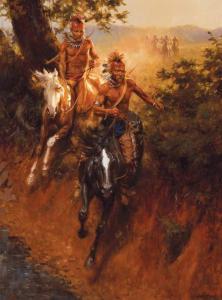 THOMAS Andy 1957,Pawnee Raiders,Scottsdale Art Auction US 2024-04-12
