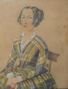 THOMAS ANNE,Portrait study of a seated lady,1850,Cuttlestones GB 2017-03-02