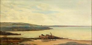 THOMAS Félix 1815-1875,Les chevaux sur la plage de Pornic,Aguttes FR 2008-06-25
