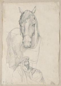 THOMAS Félix 1815-1875,Oriental et son cheval,Etienne de Baecque FR 2019-11-18