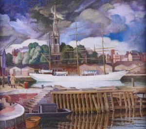 THOMAS Francis Wynne,German Training Ship in Shadwell Basin,Bellmans Fine Art Auctioneers 2022-05-10